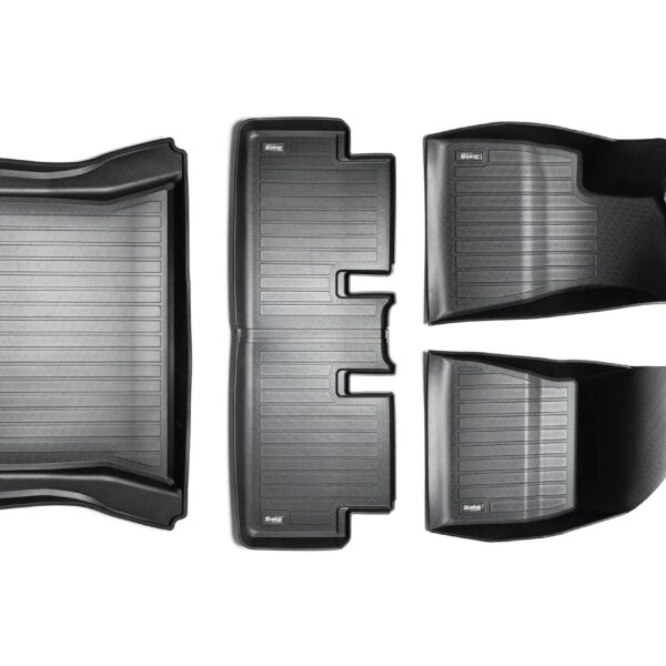 tuera Complete Floor Mat Set for Model 3 – All-Weather Interior Protection